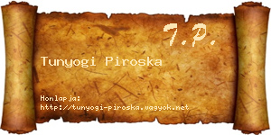 Tunyogi Piroska névjegykártya
